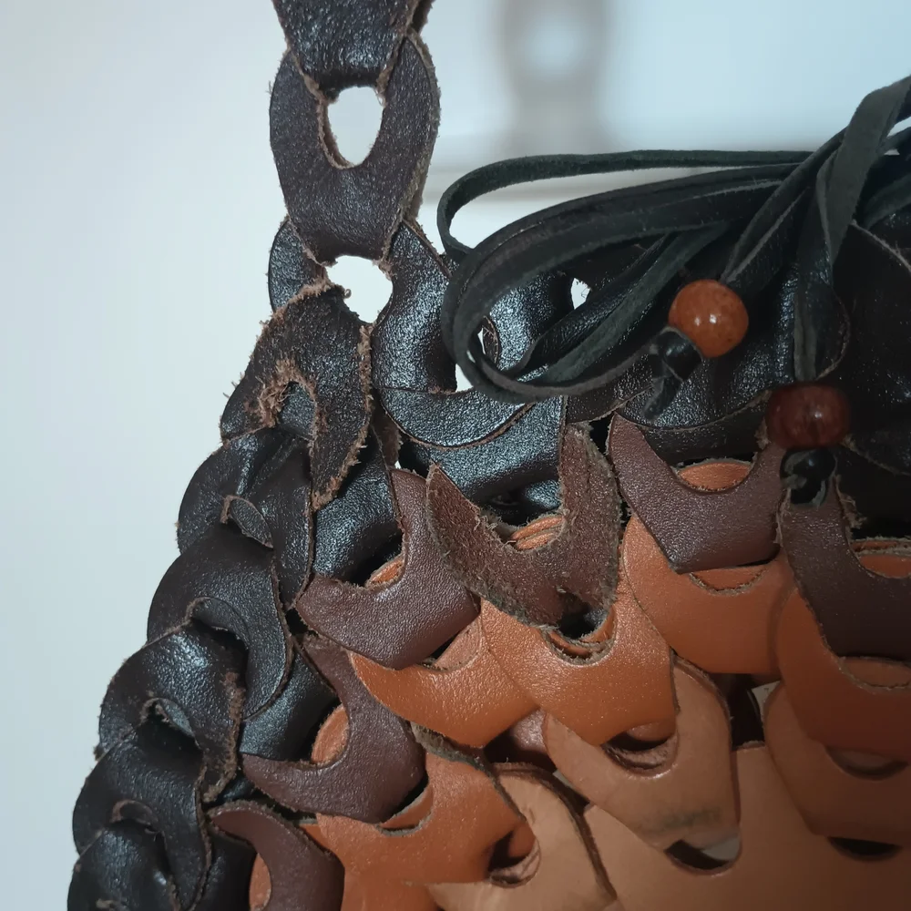 Miss Sixty Black and Brown Woven Shoulder Bag